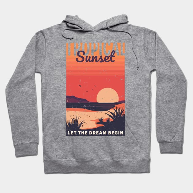 Tropical Sunset Hoodie by Yurko_shop